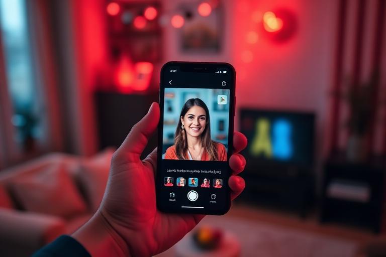 Live streaming app on a phone